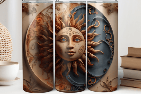 20oz Boho Sun Moon Eclipse Tumbler Wrap Graphics and Tumbler Wraps Review
