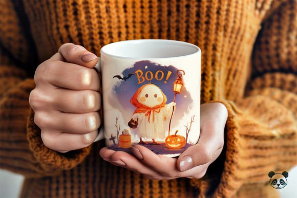 BOO Cute Mug Wrap Graphics for Crafts