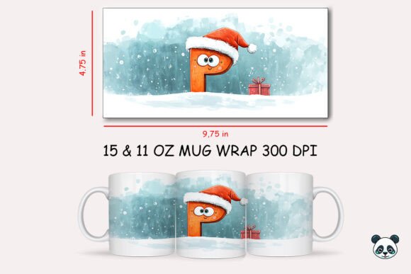 Christmas Baby Letter D Mug Wrap 22 Graphics and Crafts Review
