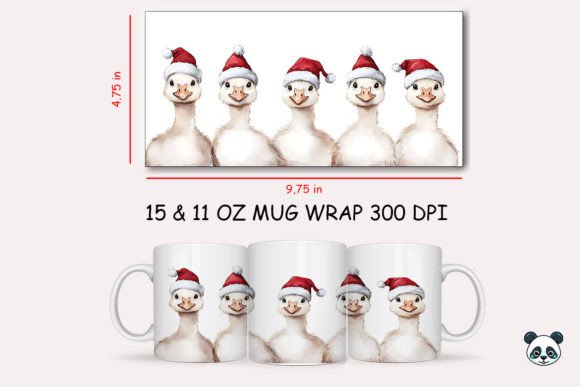Christmas Goose Mug Wrap 1: A Designer’s Perspective