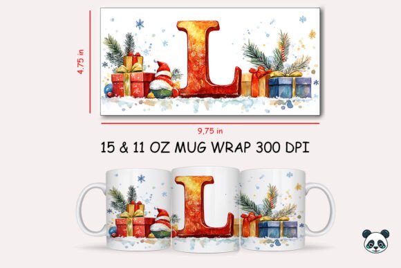 Christmas Letter L Mug Wrap Sublimation Graphics and Crafts Review