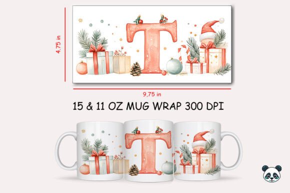 Christmas Letter T Mug Wrap Sublimation Graphics and Crafts Review