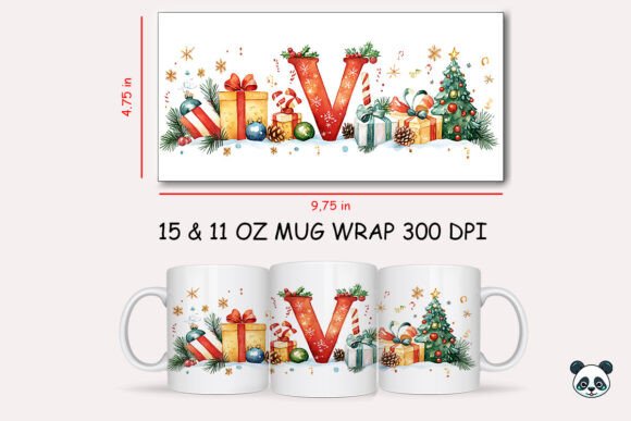 Christmas Letter V Mug Wrap Sublimation: A Designer’s Take on Seasonal Graphics and Crafts