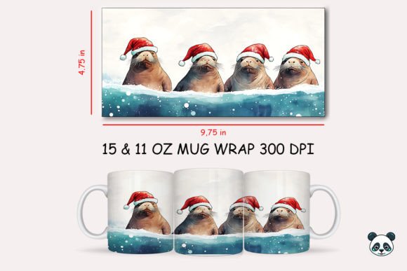 Christmas Walrus Mug Wrap 1 Graphics and Crafts Review