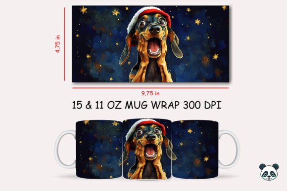 Funny Christmas Dachshund Scream Mug Wrap 1 Graphics and Crafts Review