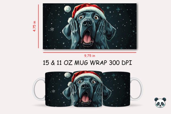 Funny Christmas Great Dane Scream Mug Wrap Graphics and Crafts Review