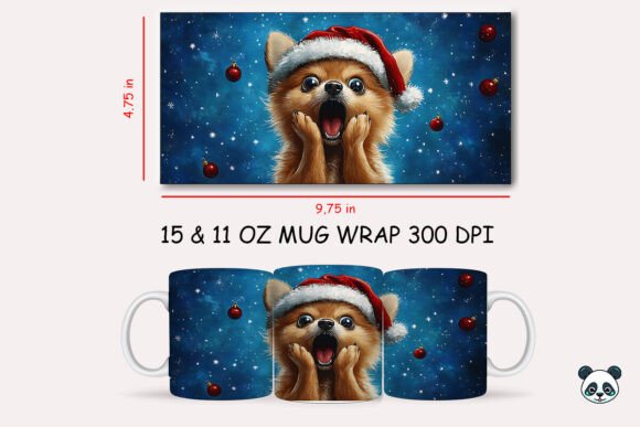 Funny Christmas Pomeranian Scream Mug Wrap: Graphics and Crafts Review