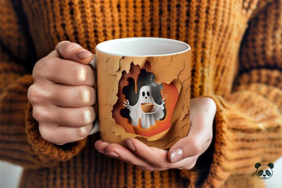 Ghost Drink Coffee 3D Mug Wrap Graphics and Crafts Review