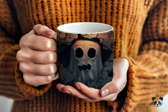 Halloween Ghost Inside Cave 3D Mug Wrap Graphics and Crafts