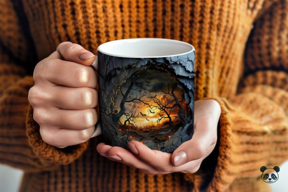Halloween Landscape 3D Mug Wrap Graphics