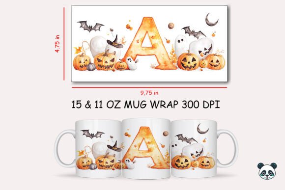 Halloween Letter A Mug Wrap Sublimation 3: Graphics and Crafts Review