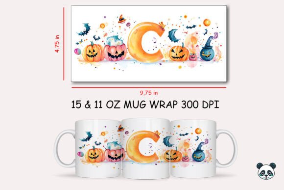 Halloween Letter C Mug Wrap Sublimation 3 Graphics and Crafts Review