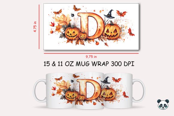 Halloween Letter D Mug Wrap Sublimation 3 Graphics and Crafts Review
