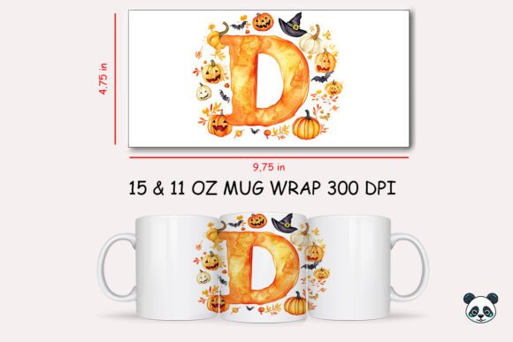 Halloween Letter D Mug Wrap Sublimation Graphics and Crafts Review