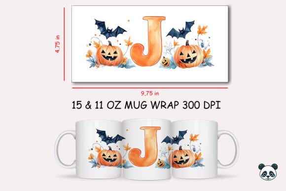 Halloween Letter J Mug Wrap Sublimation Review