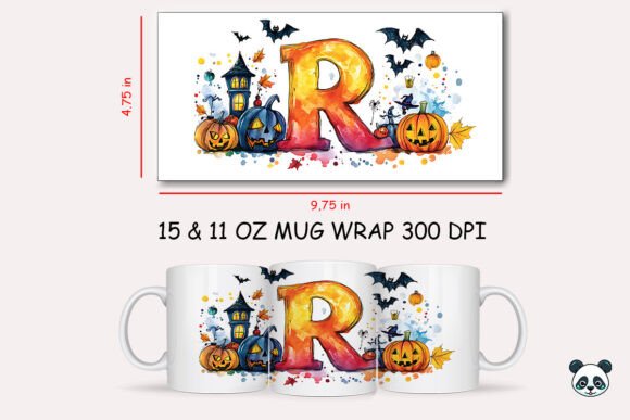 Halloween Letter R Mug Wrap Sublimation Graphics and Crafts Review