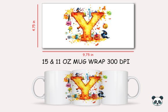 Halloween Letter Y Mug Wrap Sublimation Graphics and Crafts Review