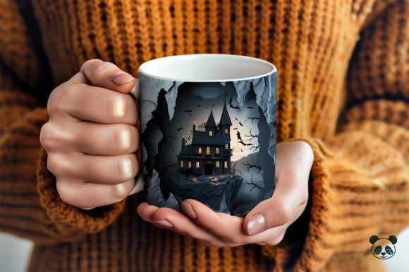 Haunted House 3D Mug Wrap Review for Graphics and Crafts Projects