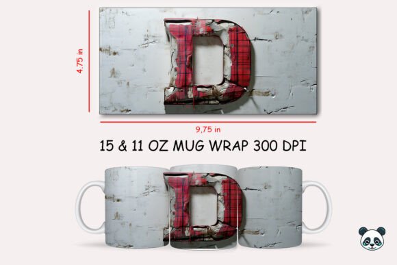 Red Plaid 3D Letter D Mug Wrap Review