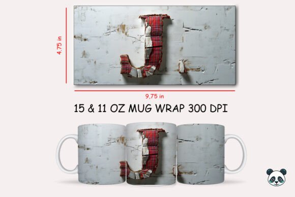Red Plaid 3D Letter J Mug Wrap Review